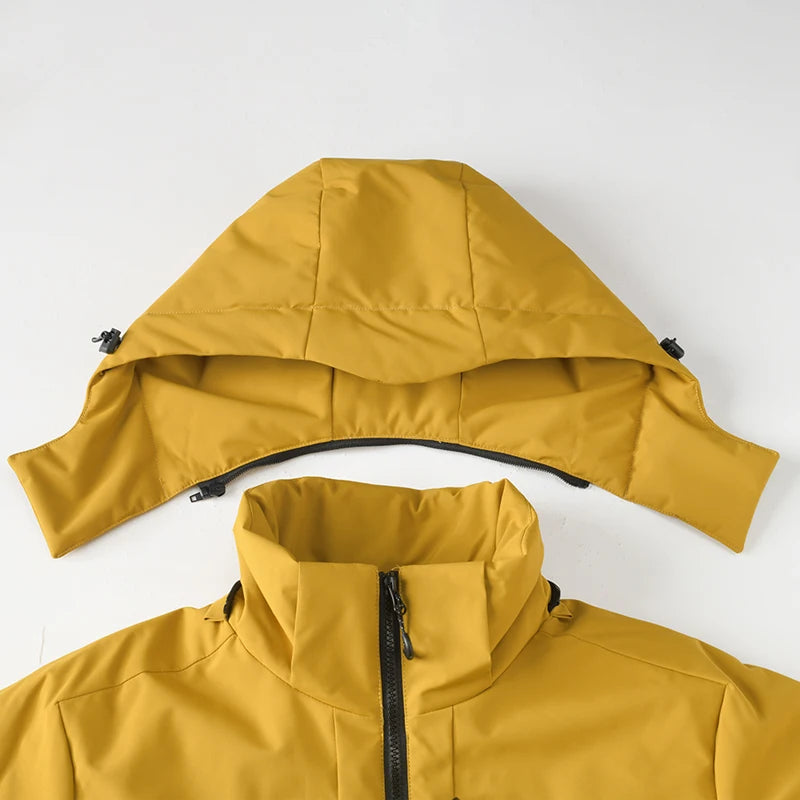 Jaquetas de lã impermeáveis unissex JNLN, corta-vento térmico de inverno para homens e mulheres, ideais para caminhadas, camping, esqui e escalada.