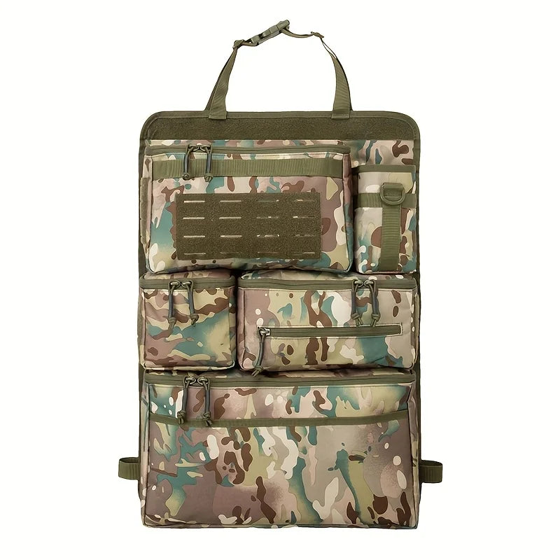 Bolsa organizadora multifuncional para bagagem e armazenamento, bolsa tática para guardar objetos nos bancos traseiros do carro, bolsa para pendurar no banco traseiro.