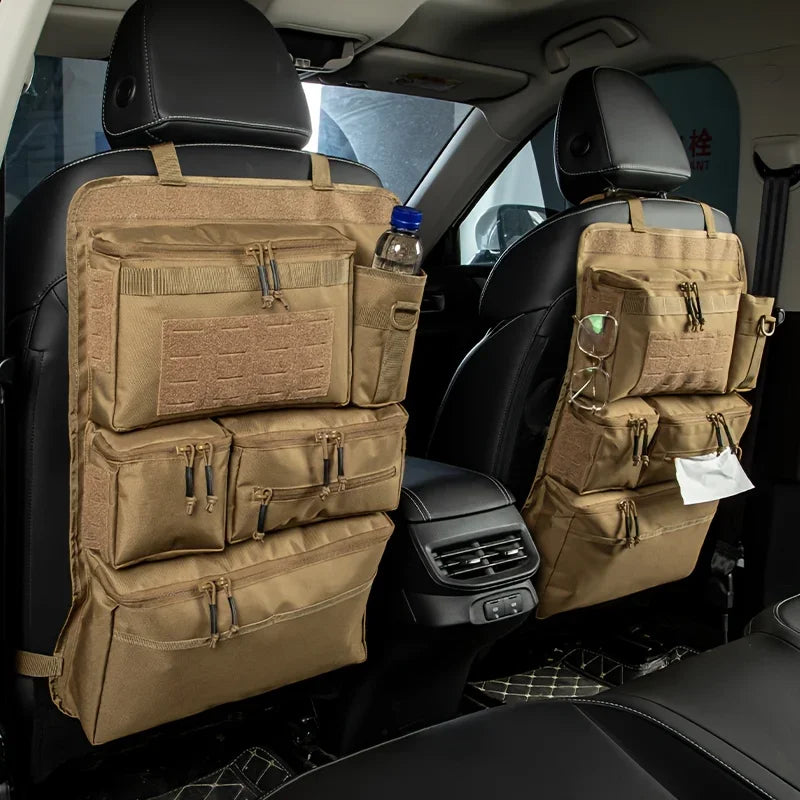 Bolsa organizadora multifuncional para bagagem e armazenamento, bolsa tática para guardar objetos nos bancos traseiros do carro, bolsa para pendurar no banco traseiro.