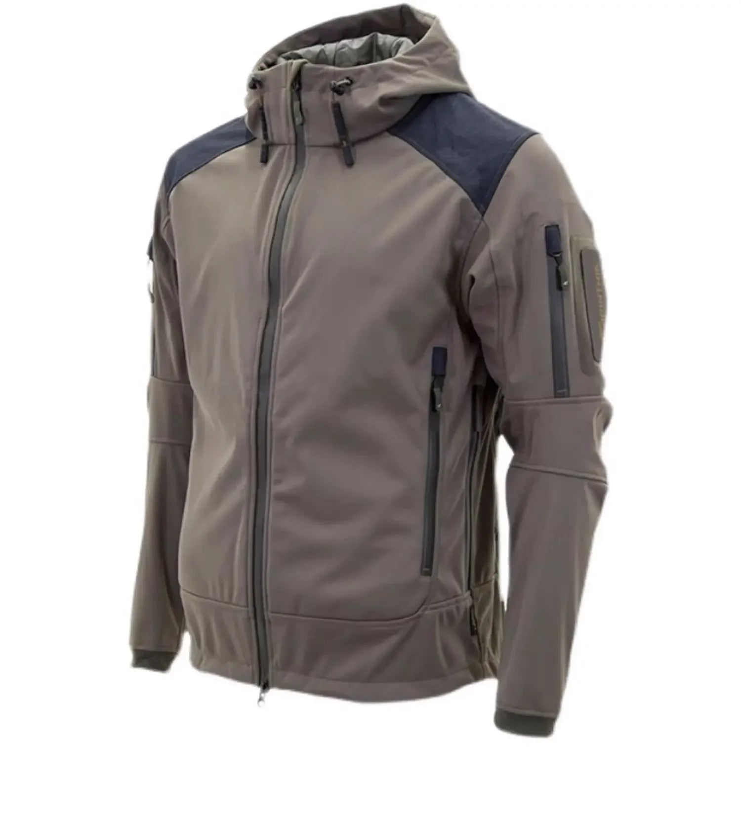 Jaqueta masculina leve e quente com estampa camuflada 2026 - Casaco de ciclismo de algodão para frio, à prova de vento, com capuz e vários bolsos.