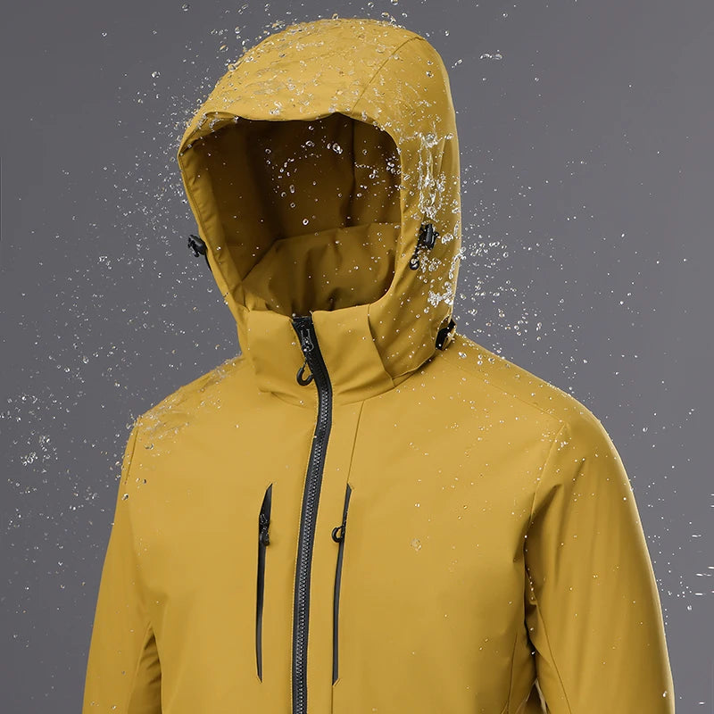 Jaquetas de lã impermeáveis unissex JNLN, corta-vento térmico de inverno para homens e mulheres, ideais para caminhadas, camping, esqui e escalada.