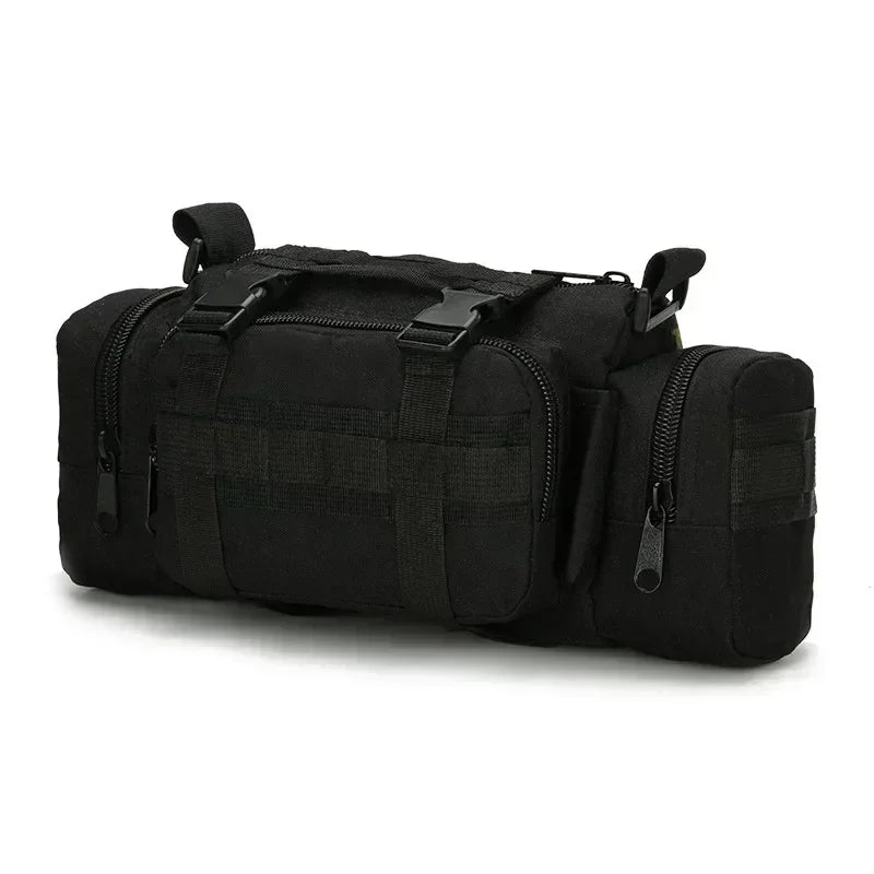 Mochila impermeável para montanhismo e atividades ao ar livre, em tecido Oxford 600D, ideal para camping, trilhas e pesca.