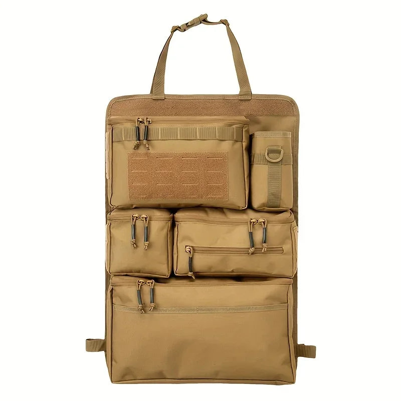 Bolsa organizadora multifuncional para bagagem e armazenamento, bolsa tática para guardar objetos nos bancos traseiros do carro, bolsa para pendurar no banco traseiro.