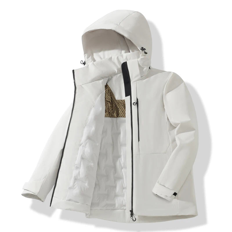 Jaquetas de lã impermeáveis unissex JNLN, corta-vento térmico de inverno para homens e mulheres, ideais para caminhadas, camping, esqui e escalada.