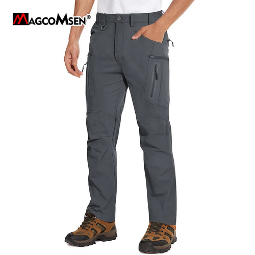 Calça de caminhada leve MAGCOMSEN para homem, estilo cargo, verão, nylon de secagem rápida, impermeável, para pesca e uso casual ao ar livre.
