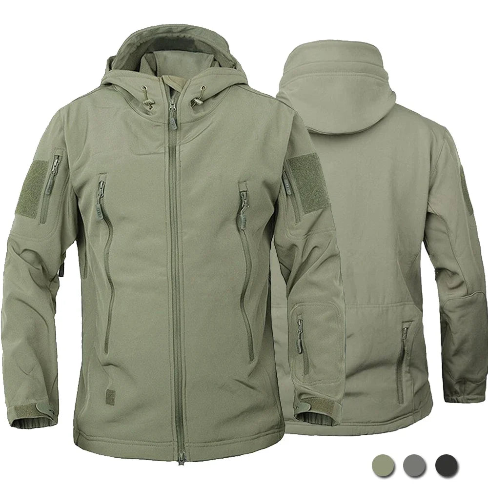 Jaqueta impermeável masculina modelo 2024, estilo softshell, para atividades ao ar livre, com forro de lã, ideal para mulheres. Modelo à prova de vento, impermeável, respirável e com capuz.