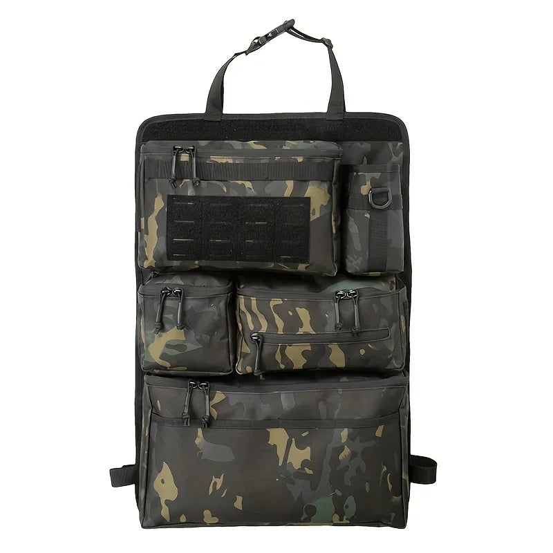 Bolsa organizadora multifuncional para bagagem e armazenamento, bolsa tática para guardar objetos nos bancos traseiros do carro, bolsa para pendurar no banco traseiro.