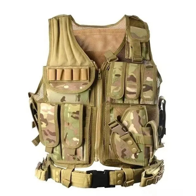 Colete Tático SWAT Respirável, Colete de Armadura Militar para Combate, Segurança, Caça, Exército, Atividades ao Ar Livre, Jogos de CS, Airsoft, Jaqueta de Treinamento