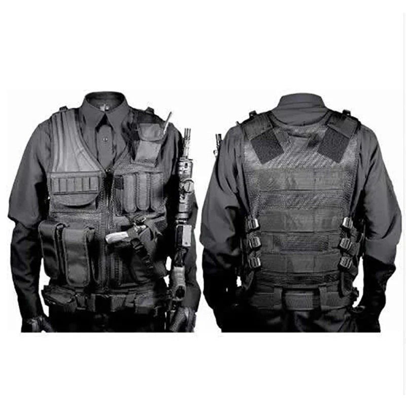 Colete Tático SWAT Respirável, Colete de Armadura Militar para Combate, Segurança, Caça, Exército, Atividades ao Ar Livre, Jogos de CS, Airsoft, Jaqueta de Treinamento