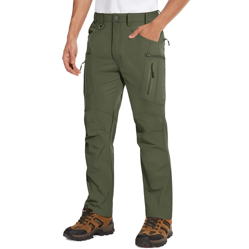 Calça de caminhada leve MAGCOMSEN para homem, estilo cargo, verão, nylon de secagem rápida, impermeável, para pesca e uso casual ao ar livre.
