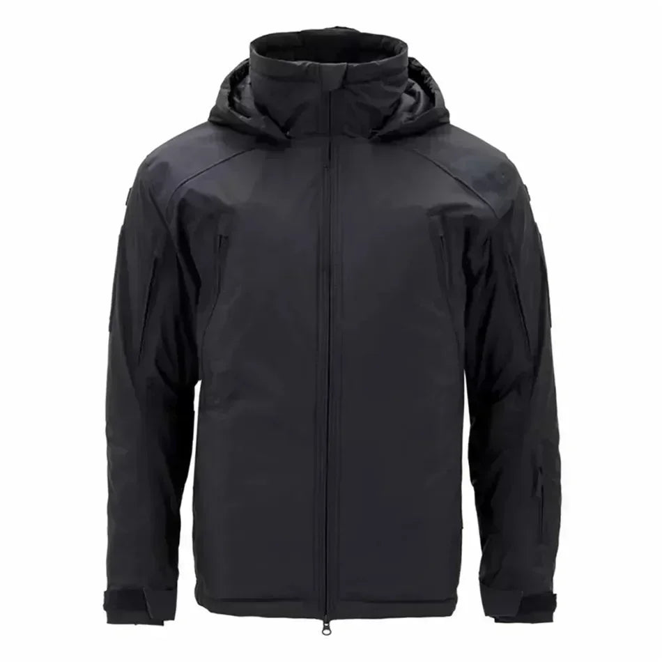 Jaqueta Tática de Inverno 4.0 Corta-Vento Grossa, Impermeável e Quente com Capuz para Homens, Ideal para Camping, Caminhadas e Caça.