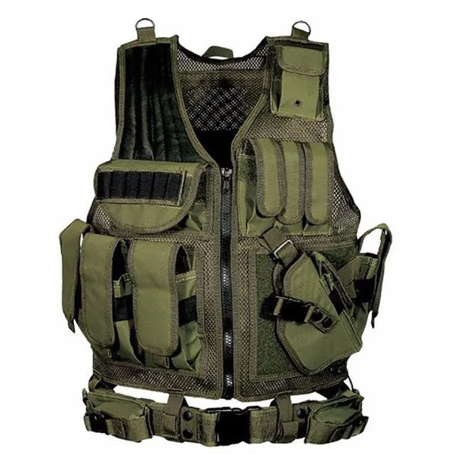 Colete Tático SWAT Respirável, Colete de Armadura Militar para Combate, Segurança, Caça, Exército, Atividades ao Ar Livre, Jogos de CS, Airsoft, Jaqueta de Treinamento