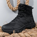 Botas táticas masculinas com cadarço, estilo militar, para trabalho no deserto, caminhadas, escaladas e uso no tornozelo. Botas unissex, tamanhos grandes, marca impermeáveis.