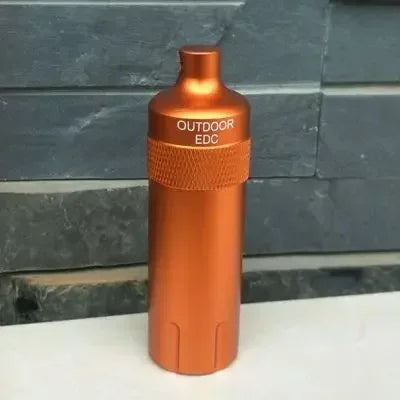 Kit de primeiros socorros de emergência CNC à prova d'água para uso externo, equipamento de sobrevivência e segurança, frasco de comprimidos de alumínio para camping, caixa de armazenamento EDC para tanque.