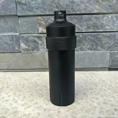 Kit de primeiros socorros de emergência CNC à prova d'água para uso externo, equipamento de sobrevivência e segurança, frasco de comprimidos de alumínio para camping, caixa de armazenamento EDC para tanque.
