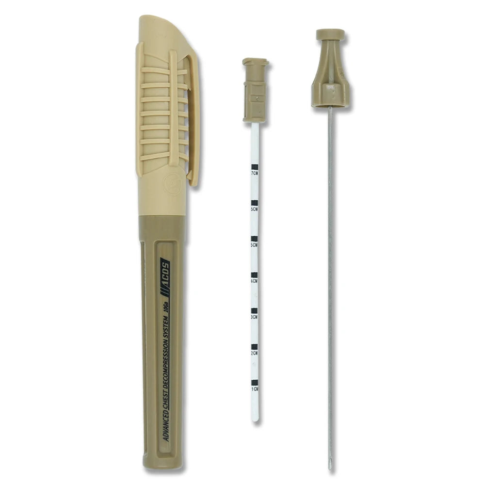 Kit de Descompressão com Agulha RHINO RESCUE 14ga | Cateter para Pneumotórax Hipertensivo, Kit de Primeiros Socorros Individual para Atendimento Pré-Hospitalar e Trauma