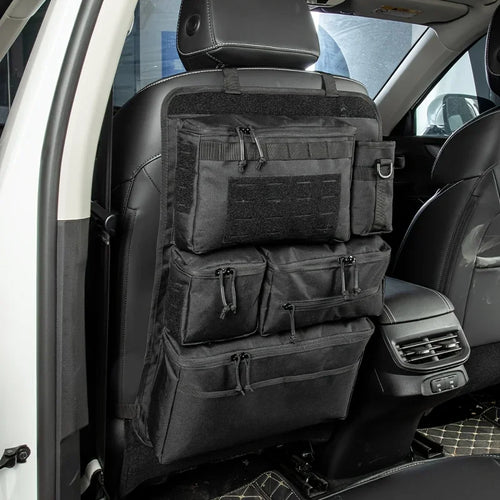 Bolsa organizadora multifuncional para bagagem e armazenamento, bolsa tática para guardar objetos nos bancos traseiros do carro, bolsa para pendurar no banco traseiro.