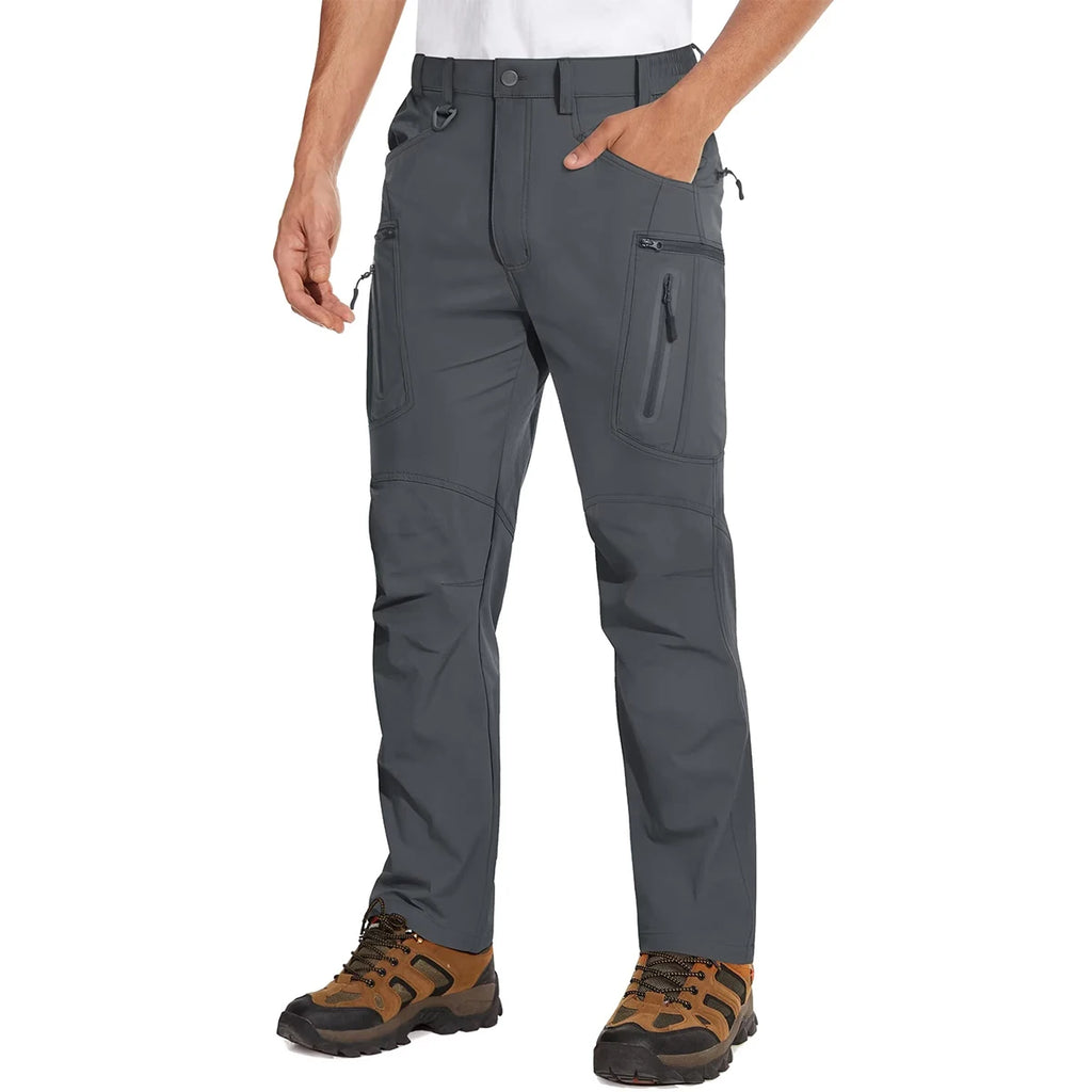 Calça de caminhada leve MAGCOMSEN para homem, estilo cargo, verão, nylon de secagem rápida, impermeável, para pesca e uso casual ao ar livre.