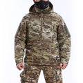 Jaqueta Tática de Inverno 4.0 Corta-Vento Grossa, Impermeável e Quente com Capuz para Homens, Ideal para Camping, Caminhadas e Caça.